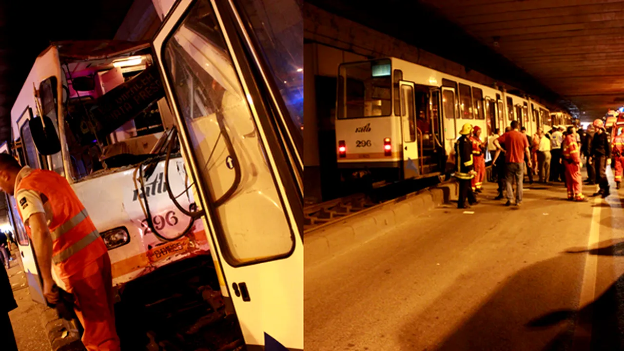 ACCIDENT GRAV DE TRAMVAI LA LUJERULUI. Trei tramvaie s-au ciocnit în pasaj - BREAKING NEWS