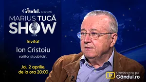 Marius Tucă Show începe joi, 2 aprilie, de la ora 21.00, live pe Gândul. Invitat: Ion Cristoiu