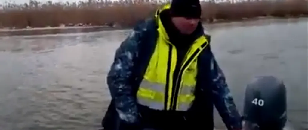 Agenți ai Poliției de Frontieră, amendați după ce au fost surprinși cu barca într-o zonă strict protejată din Delta Dunării | VIDEO