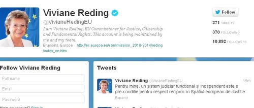 Viviane Reding, comisarul european pentru Justiție: Sunt foarte îngrijorată de atacurile recente la independența Curții Constituționale a României