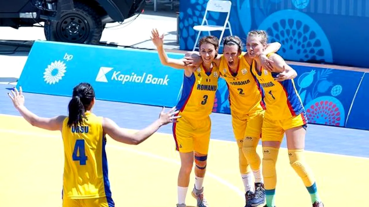 Trei victorii și o înfrângere pentru naționalele de baschet 3x3 în meciurile de miercuri de la Jocurile Europene