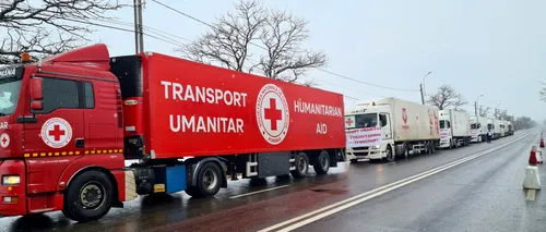 Peste 100 de tone de ajutoare umanitare pleacă spre Cernăuți. Ce transportă cele șase tiruri trimise de Crucea Roșie Română în Ucraina