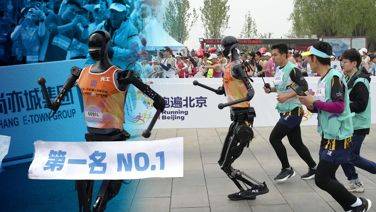 Maratonul viitorului: ROBOȚII și oamenii au alergat cot la cot într-un mare oraș