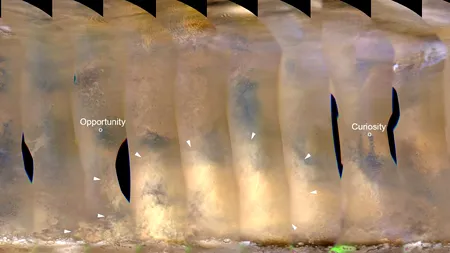 O uriașă furtună de praf, monitorizată de NASA pe Marte