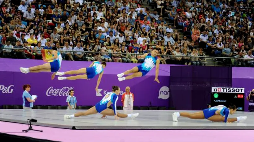 România, medalie de argint la gimnastică aerobică grup la Jocurile Europene de la Baku