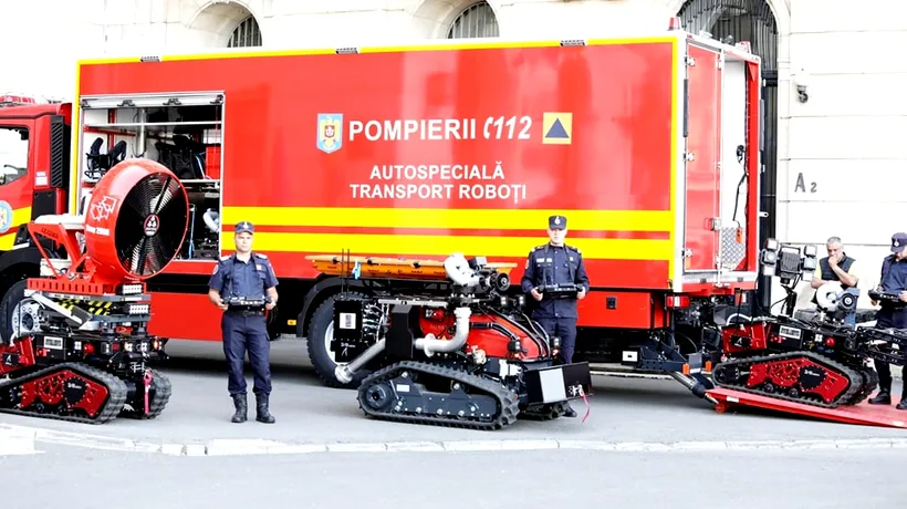 La incendiul de la rafinăria Petromidia din Năvodari s-a intervenit, în premieră, cu o autospecială pentru transport roboți