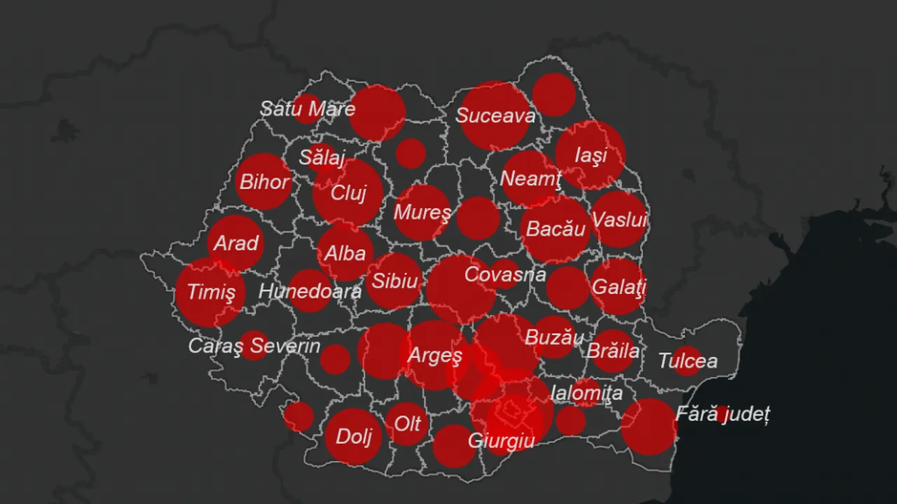 Un județ din România a depășit incidența de 5 infectări la 1000 de locuitori. Pe ce loc se situează Bucureștiul în topul județelor cu cele mai mari valori