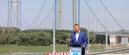 VIDEO | Klaus Iohannis, la inaugurarea Podului de la Brăila: „Infrastructura de transport trebuie să rămână prioritatea zero a oricărui Guvern”