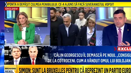 George Simion: Sunt la Bruxelles, facem o ședință înainte de Consiliul European. Am fost în același avion cu Ilie Bolojan, era la clasa business