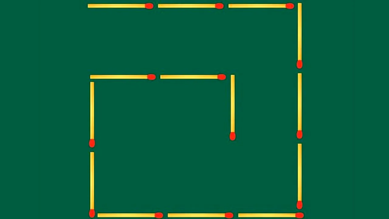 Test IQ cu chibrituri | Mutați doar 2 bețe pentru a obține 2 pătrate