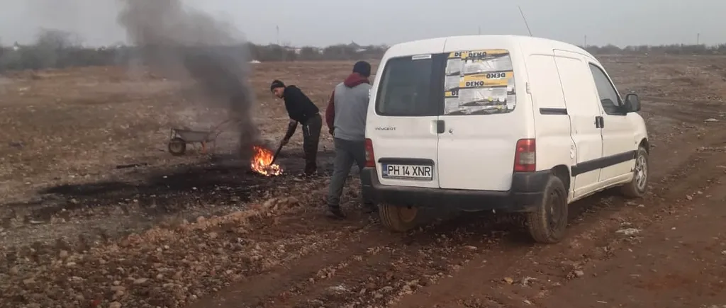 FOTO | Garda de mediu a făcut controale pe teren, în Ilfov, și a descoperit arderi de gunoaie. Este vorba de anvelope, cabluri și deșeuri din plastic