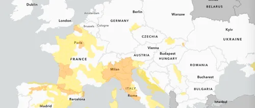 Un CICLON lovește din nou Europa. Mai multe țări, afectate de ploi, ninsori și viscol