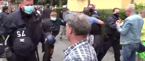 Germania. Ciocniri violente între manifestanți și forțele de ordine după ce protestele împotriva restricțiilor anti-Covid au fost declarate ilegale