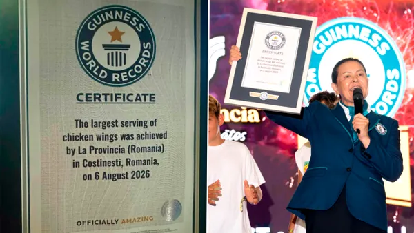 Comunicat: La Provincia intră în Guinness World Records™ cu cea mai mare porție de aripioare de pui servită la un eveniment