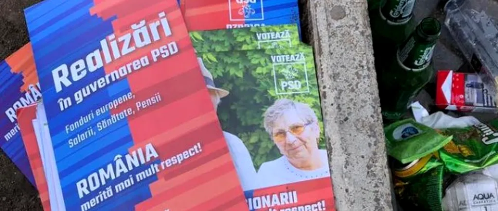 Piața Unirii din Iași, plină de gunoaie după mitingul PSD. Imagini publicate de primarul Chirica - FOTO
