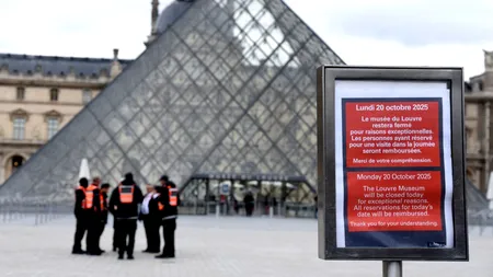 Franța aleargă după hoții de la LUVRU. Poliția a recuperat o cască de motociclist și o mănușă a tâlharilor