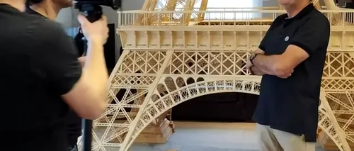 Ăsta da ghinion. Ireal de ce a ratat un francez RECORDUL mondial după ce s-a chinuit să construiască în 8 ani un Turn Eiffel din 706.900 de chibrituri