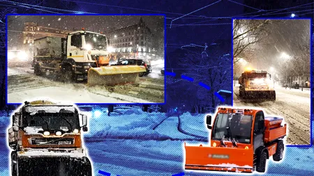 Ninsori abundente și intervenții în Capitală, anunțul primarului general: „Capitala nu este efectiv paralizată”