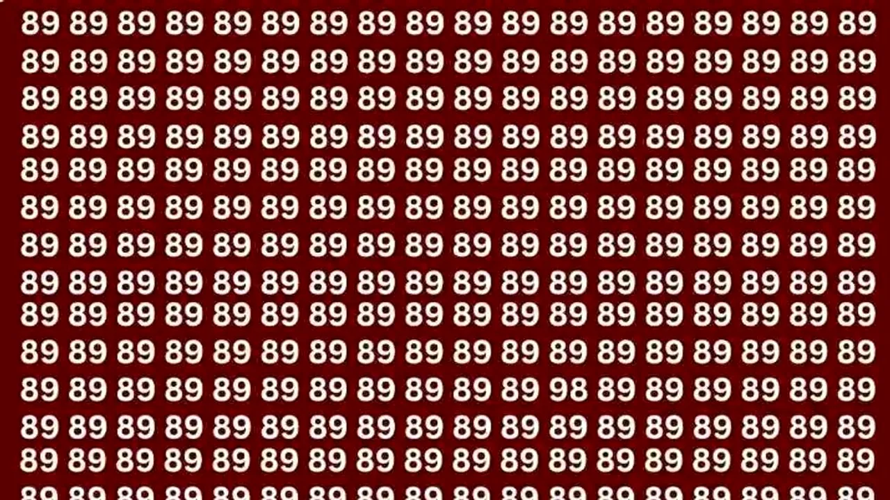 Iluzie optică VIRALĂ. Ce IQ ai dacă găsești numărul 98 în mai puțin de 5 secunde