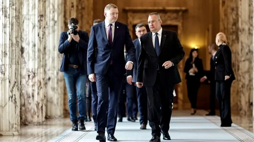 Președintele Parlamentului Letoniei, primit la Palatul Victoria de Nicolae CIUCĂ