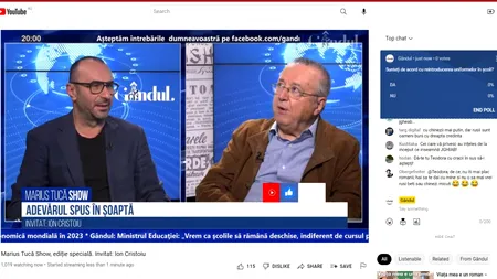Poll Marius Tucă Show: „Sunteți de acord cu reintroducerea uniformelor în școli?”