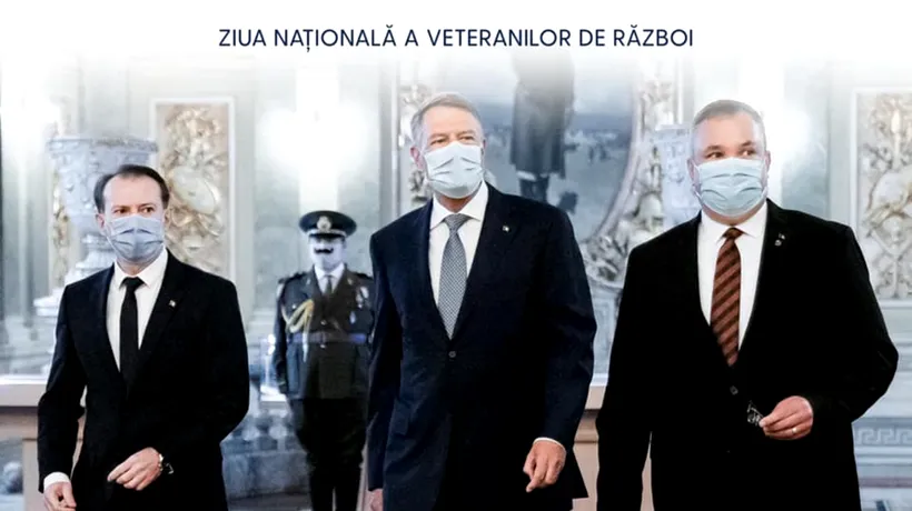 Cine este bărbatul care poartă mustață pe masca de protecție și apare într-o fotografie cu președintele Klaus Iohannis - FOTO