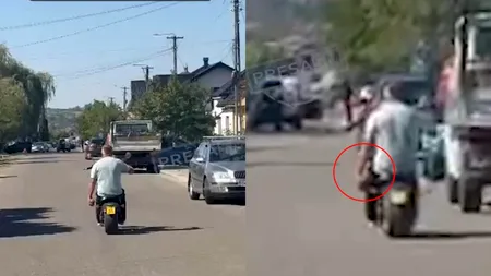 Obuz transportat cu scuterul într-o comună din Satu Mare. Viceprimarul l-a cărat în mână până la Poliție