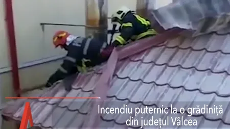 Incendiu puternic la o grădiniță din județul Vâlcea