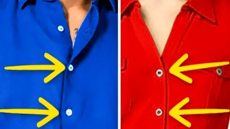 De ce cămășile bărbătești au nasturi pe dreapta și cele femeiești, invers. MOTIVUL ESTE UIMITOR