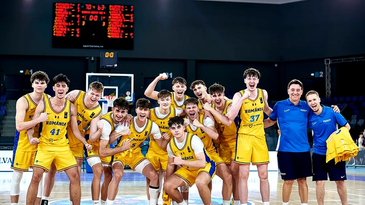 Lovitură pentru naționala masculină de baschet Under 18: semifinală azi la Pitești Arena!