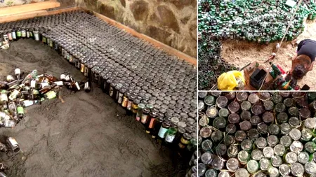 O româncă vrea să construiască fundația CASEI din sticle de băutură. Reacțiile utilizatorilor: 