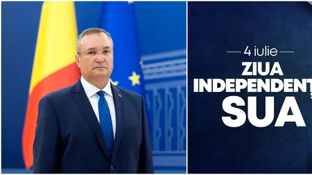 Mesajul lui Nicolae CIUCĂ de Ziua Americii: „Transmit prietenilor şi partenerilor noştri urări de prosperitate şi fericire”