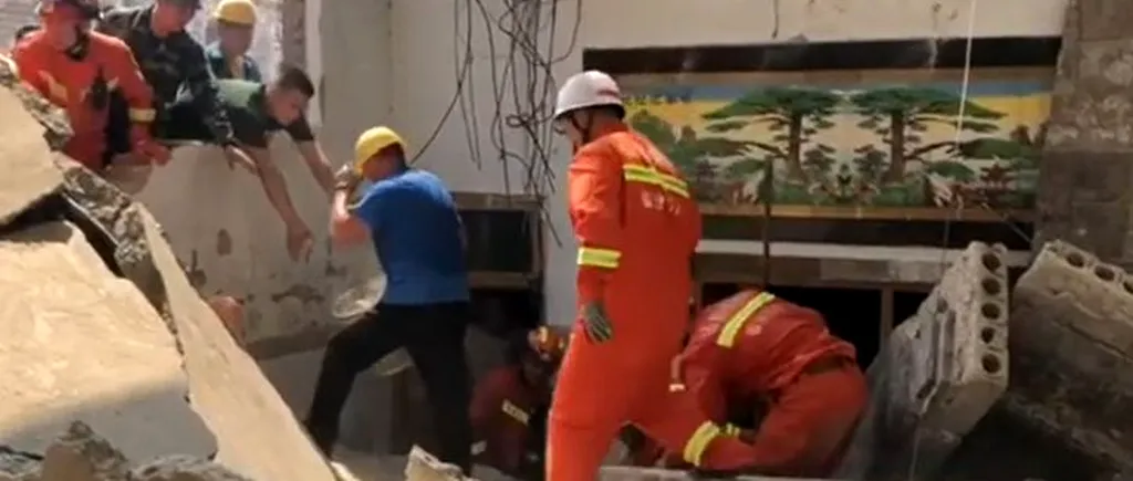Tragedie în China: 29 de oameni au murit după ce un restaurant s-a prăbușit, în timp ce un bărbat își serba ziua de naștere (VIDEO)