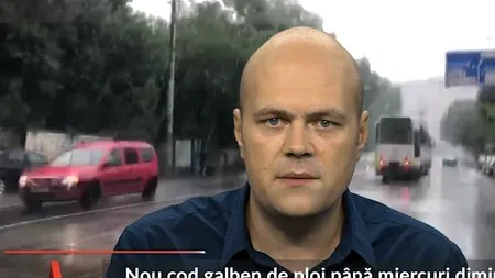 COD GALBEN de ploi puternice în 21 de județe, valabil până miercuri