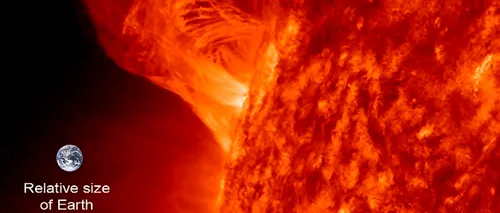 O nouă erupție solară surprinsă de NASA. VIDEO