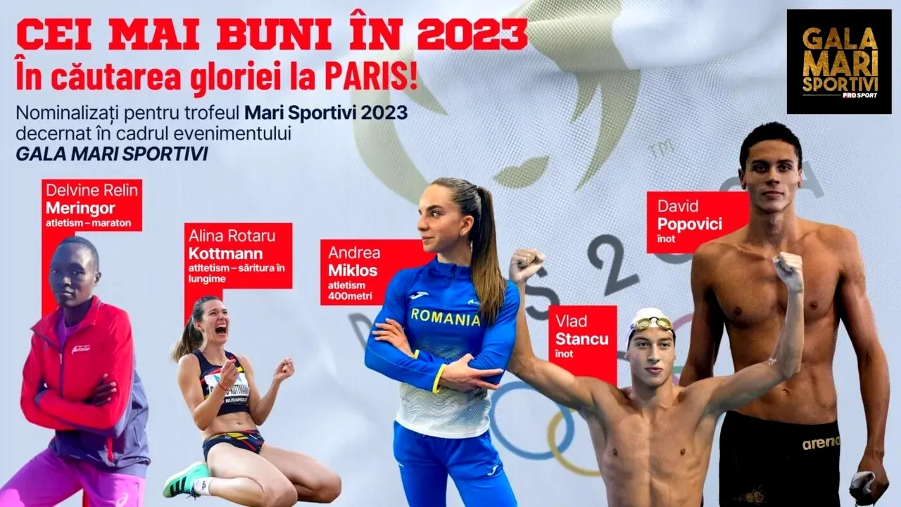 Gala Mari Sportivi ProSport 2023. Cine sunt primii sportivi români calificați la JO de la Paris