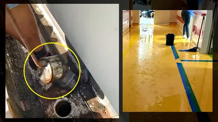 EXCLUSIV VIDEO | Inundația de la Bagdasar Arseni a fost provocată de o conservă înțepenită într-un burlan. Ce măsuri va lua conducerea spitalului