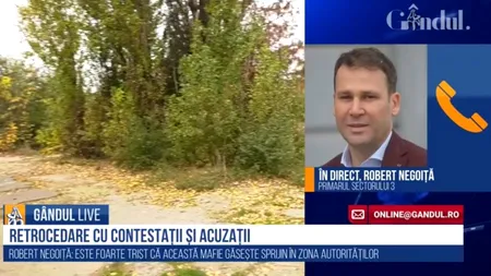 Robert Negoiță, la GÂNDUL LIVE, despre retrocedările ilegale din IOR: Au avut sprijin, altfel nu puteau să o facă / Este vorba de o bucată de parc. Normal că este atractivă!