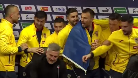Nebunie la CONFERINȚA de presă după Israel-România! Tricoloriii l-au ridicat de pe scaun pe selecționerul Edi Iordănescu | VIDEO