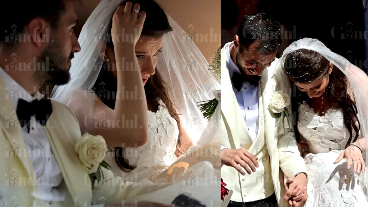 Cât costă rochia de mireasă purtată de Kira Hagi. Detaliul care a atras toate privirile, la biserică