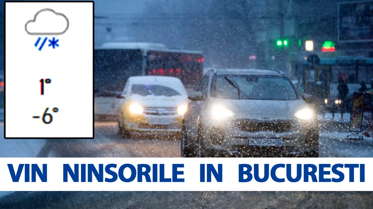 Meteorologii Accuweather anunță temperaturi de -6 grade și NINSORI viscolite în București. Pe ce dată vine iarna