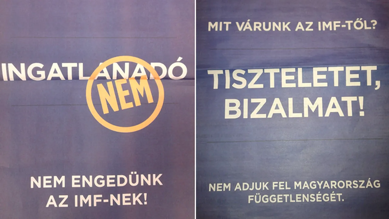 Guvernul ungar promite, într-o campanie de informare în presă, să nu cedeze FMI independența țării