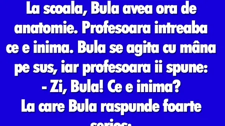 BANCUL ZILEI | Bulă, la ora de anatomie: 