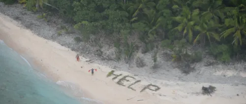 Trei bărbați salvați de pe o insulă  datorită unor frunze de palmier. Cum le-au folosit 
