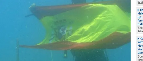S-au fotografiat cu steagul Spaniei sub apă. Este o gravă încălcare a suveranității britanice