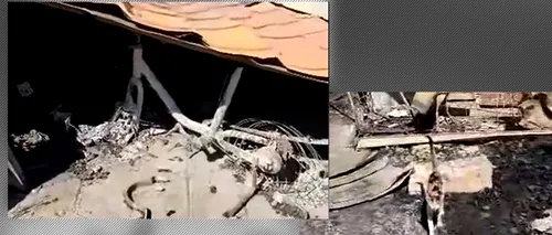 VIDEO | Scene cutremurătoare la Crevedia. Ce a rămas dintr-o gospodărie: un tractoraș de plastic, două pisici și scrumul unui papagal