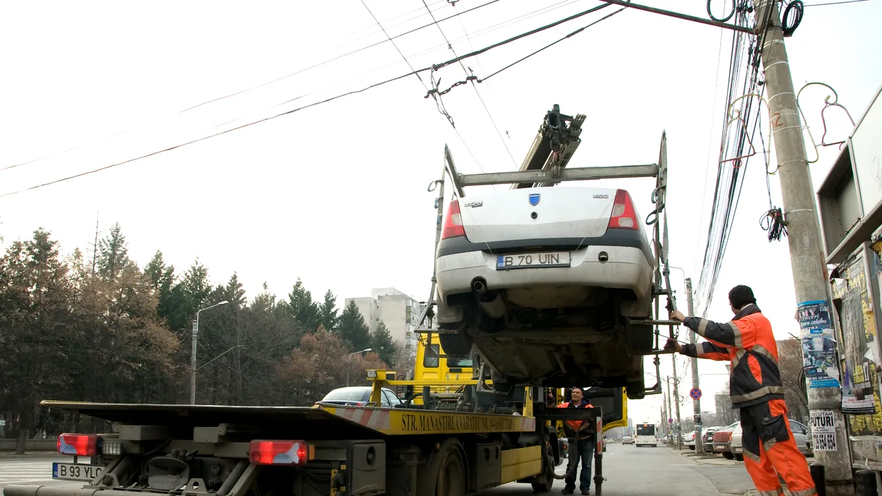 Compania Managementul Transportului va ridica mașinile parcate neregulamentar în București. Care sunt tarifele pe care le vor plăti șoferii