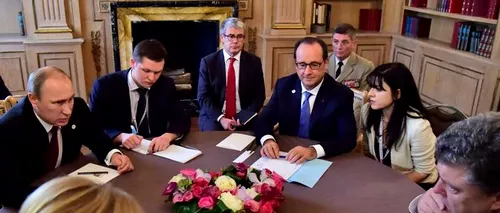 Putin, la masă cu Merkel, Hollande și Poroșenko. Miza negocierilor de la Minsk