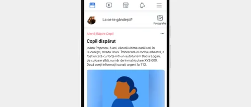 Facebook lansează un sistem de alertă pentru a ajuta la localizarea copiilor dispăruți din România