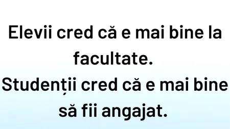 BANCUL ZILEI | Elevii, studenții și angajații